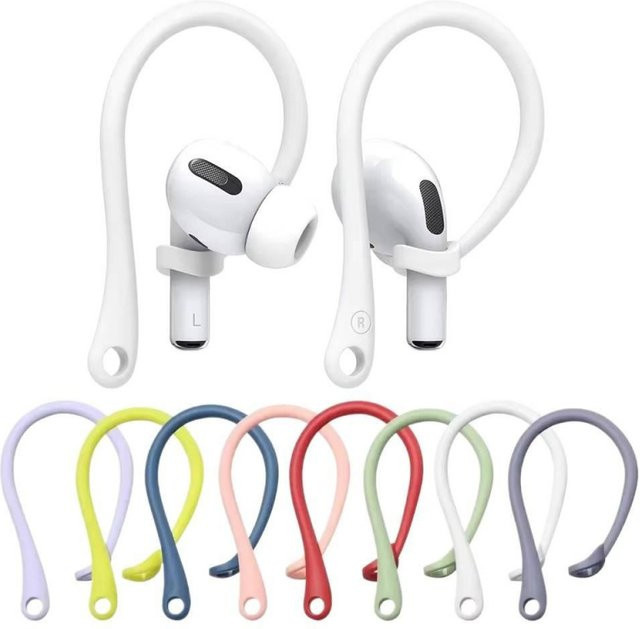 Silikon-Ohrbügel für Apple AirPods Pro 2 und AirPods 1 2 3 in Weiß, Anti-Fall-Kopfhörerhalter Zubehör für Sport - Bild 1