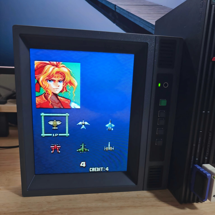 KFDER Retro-Spielkonsolen-Monitor 10,4 Zoll in Schwarz kompatibel mit PS1, PSONE, PS2 und PS3 - Bild 3