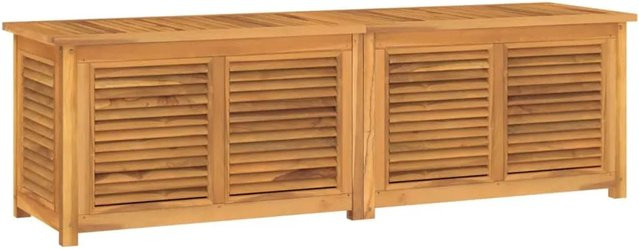 vidaXL Gartenbox aus Teak-Massivholz mit Beutel, Braun, B/T/H: 175 x 50 x 53 cm - Bild 1