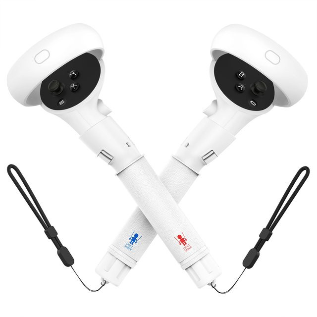 GINWDAY Griffaufsätze für Meta Quest 2 und Meta Quest 3 Controller Zubehör in Weiß - Bild 1
