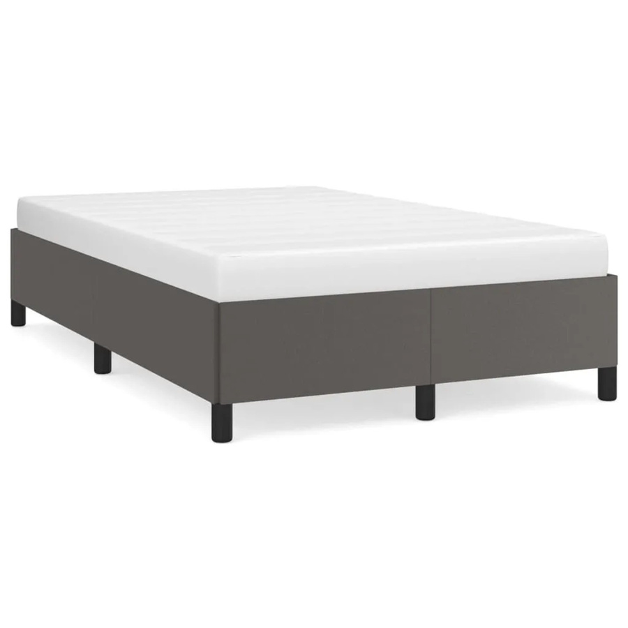 vidaXL Bettgestell gepolstert in Grau aus Kunstleder B/T/H: 120 x 200 x 35 cm - Bild 2