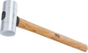 BGS Aluminiumhammer in Silber mit Holzgriff, 500 g - Bild 1