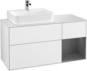 V&B Waschtischunterschrank Finion in Weiß glänzend lackiert, Breite: 120 cm, Tiefe: 50,1 cm, Höhe: 50,1 cm - Bild 1
