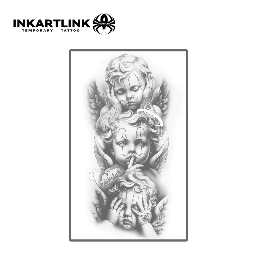 INKARTLINK Angel Herbal Juice Tattoo Aufkleber, Semi Permanent - Bild 3