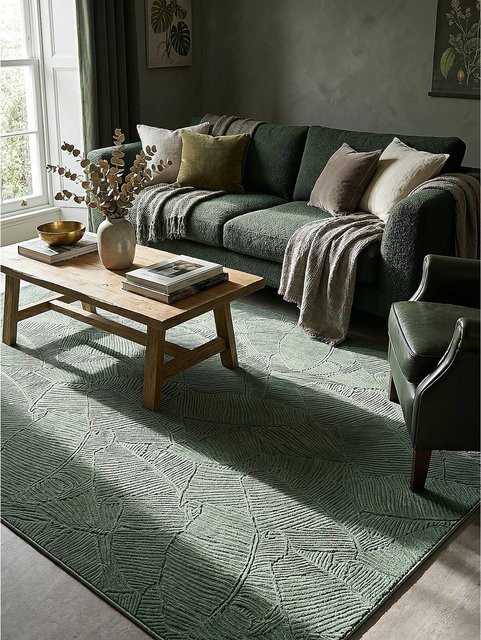 Antirutsch Teppich DALAR von Kadima Design in Waldgrün, B: 120 cm, L: 160 cm - Bild 1