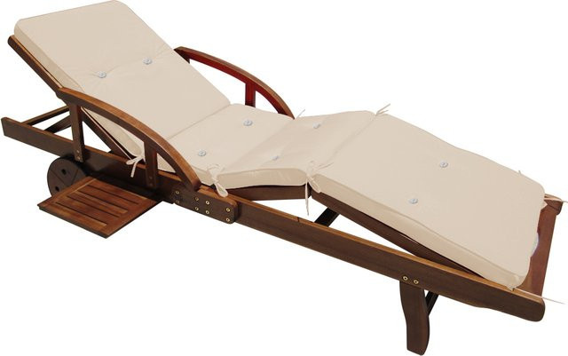 Casaria Auflage für Sunlounger in Beige, wasserabweisend - Bild 1