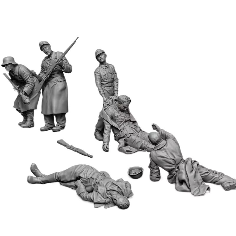 BAANFU Soldaten Harzfiguren, Modellbausätze, Maßstab 1:35, 6-teiliges Set - Bild 2