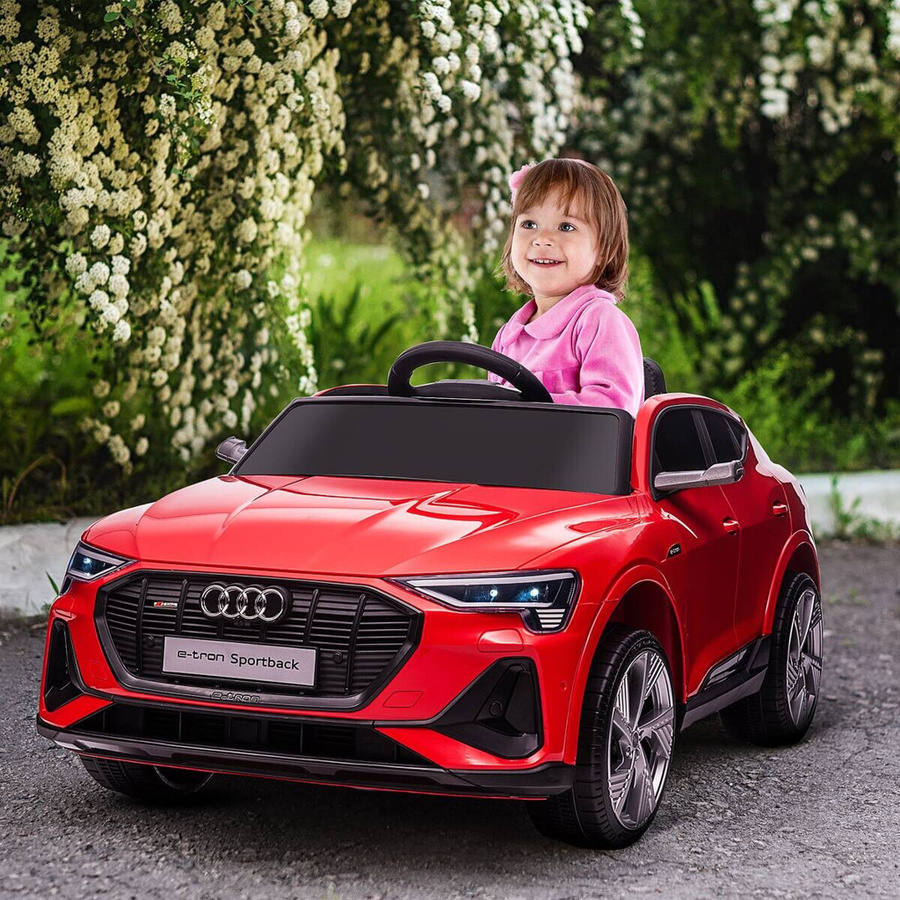 HOMCOM Sportwagen Elektroauto Kinderfahrzeug mit Musik Rot - Bild 4