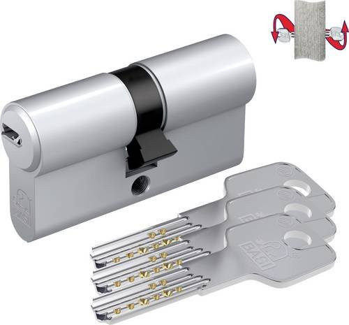 BASI Profil-Doppelzylinder BM5200-3030 in Silber mit Not- und Gefahrenfunktion, Verschiedenschließend, B/T/H: 60 x 60 mm - Bild 1