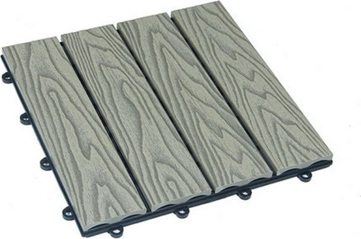 Home Deluxe WPC Klickfliesen Bavaro Premium Anthrazit oder Braun, B/T/H: 30 x 30 x 2,2 cm, 1 m² - Bild 4