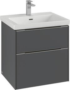 Villeroy & Boch Waschtischunterschrank Subway 3.0 in Weiß und Grau mit Eichenoptik, B/T/H: 57,2 x 47,8 x 57,6 cm - Bild 1