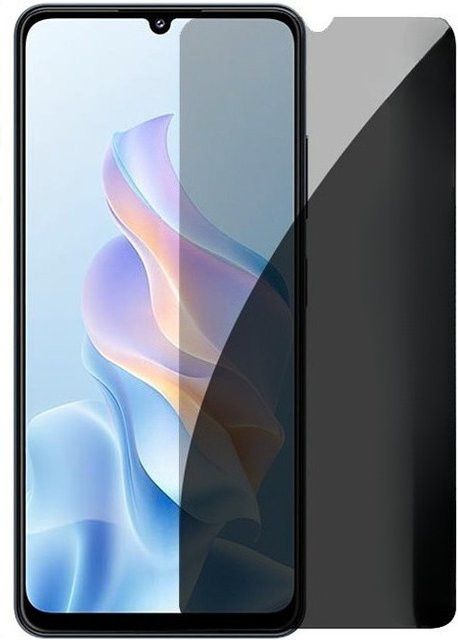 ZTE Blade A76 A56 A36 A35 A35e Anti-Spy Displayschutzfolie aus gehärtetem Glas in Schwarz - Bild 1
