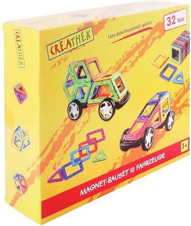 Vedes Magnet-Bauset mit Rädern 32-teiliges Set ab 3 Jahren