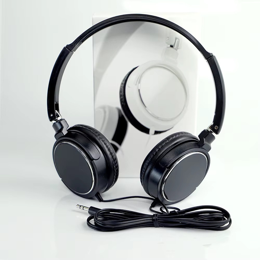 WYMECT Stereo Musik Kopfhörer mit Bass-Modus, faltbar, 3,5mm Klinkenstecker, in Schwarz oder Weiß - Bild 2