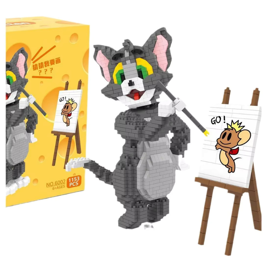 Hot Toys Tom und Jerry Micro Bausteine, Maler Katze und Maus, 3D Modell, ab 6 Jahren - Bild 2