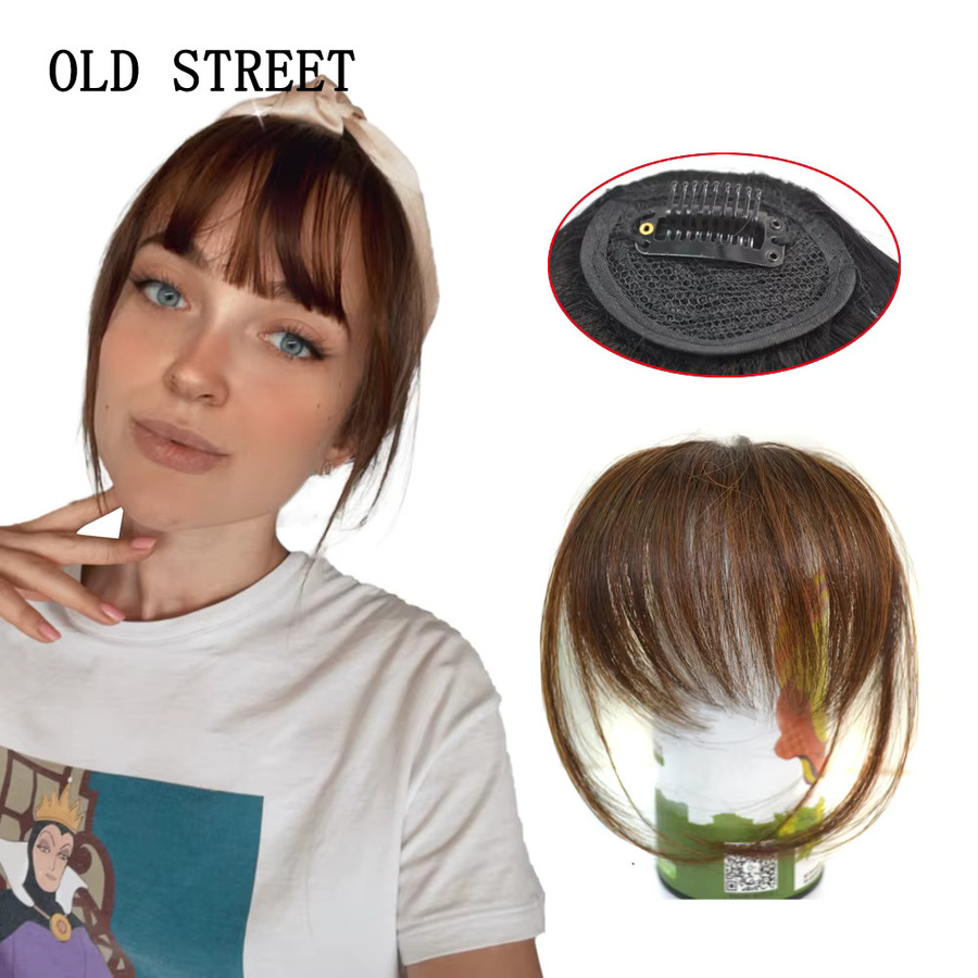 OLD STREET Synthetische Clip-In-Haarverlängerung Air Bangs, Naturfaser - Bild 2