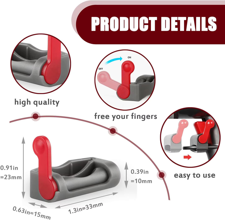 Trigger Lock Power Button Control Clamp in Rot kompatibel mit Dyson V6 V7 V8 V10 V11 V15 Staubsaugern - Bild 2