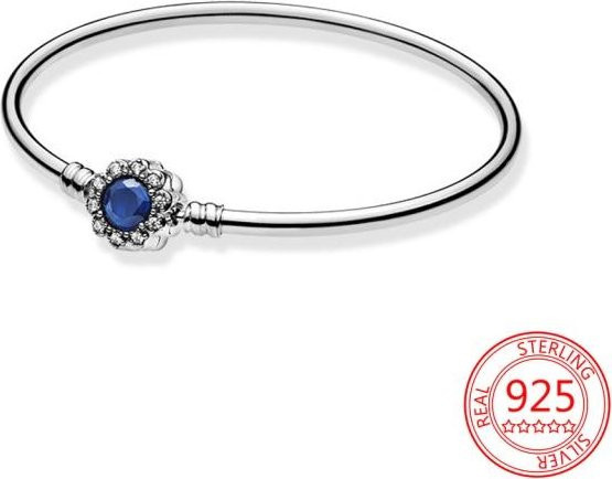Armband 925 Silber, Herz Verschluss, Damen, 17cm - Bild 1