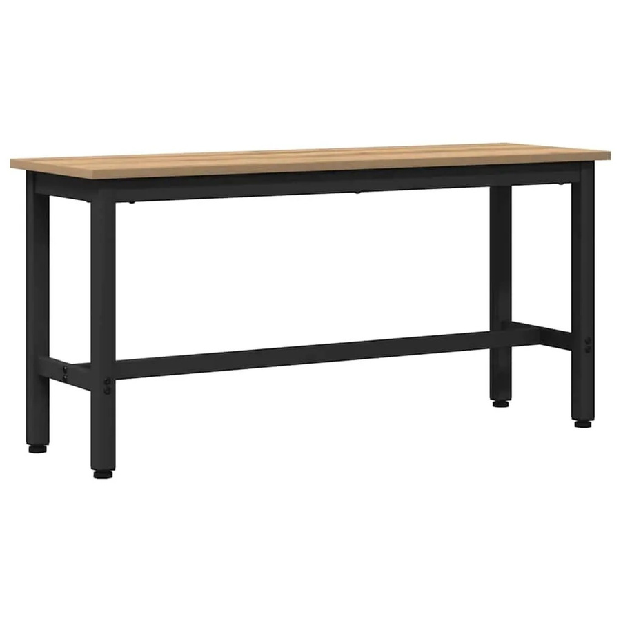 vidaXL Esstischbank Artisan-Eiche in Braun, B/T/H: 110 x 32,5 x 48,5 cm - Bild 2