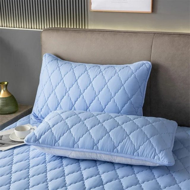 Yiran Furniture Wasserdichte Kissenhüllen im 2er-Set, Fleckenabweisend und Maschinenwaschbar, Blau - Bild 1