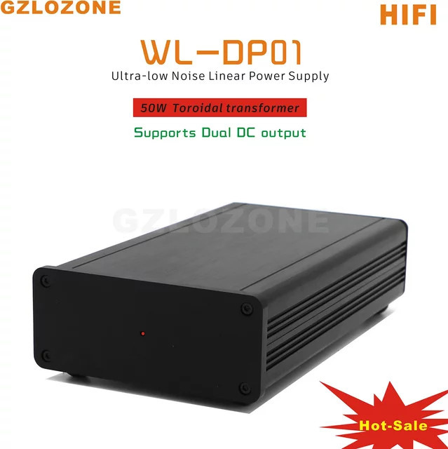 GZLOZONE WL-DP01 HIFI Lineares Netzteil LPS 50VA Schwarz mit Barrel Plug für Stereo-Verstärker DC 5V/9V/12V/15V/16V/18V/19V/24V - Bild 1