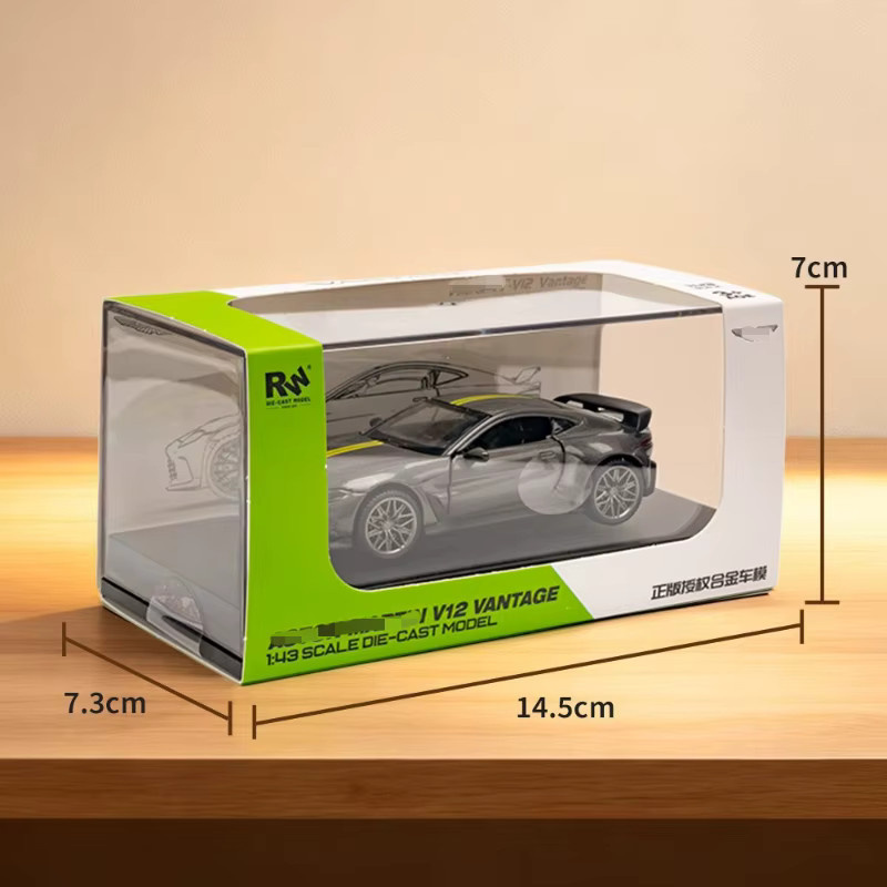 V12 Vantage Sportwagen-Modell, 1:43, Metall, Grau, Spielzeugfahrzeug - Bild 4
