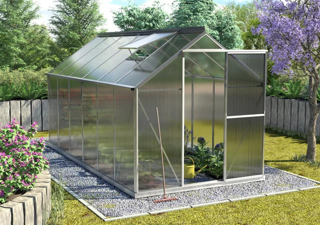 Vitavia Gewächshaus Triton 7500 aus eloxiertem Aluminium mit 4 mm Hohlkammerplatten und Stahlfundament, 7,5 m² - Bild 1