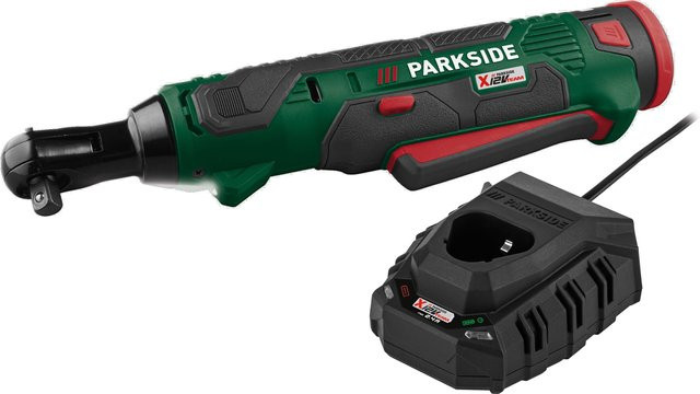 Parkside 12 V Akku-Ratsche PAR 12 B1 in Grün mit Akku und Ladegerät - Bild 1