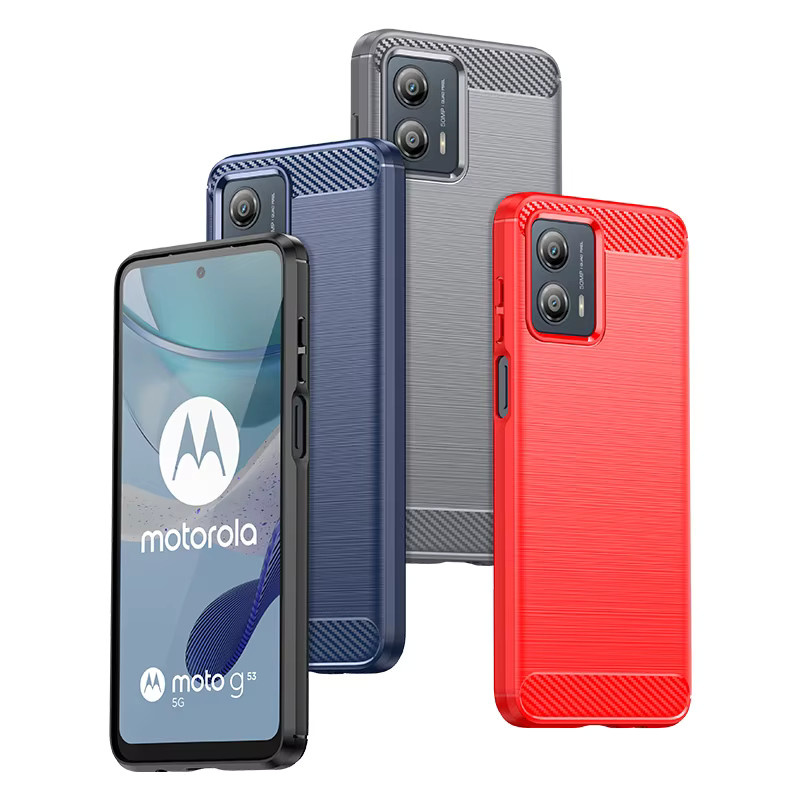 Stoßfeste Schutzhülle aus Soft Silicone TPU für Motorola Moto G53 5G in Schwarz - Bild 2