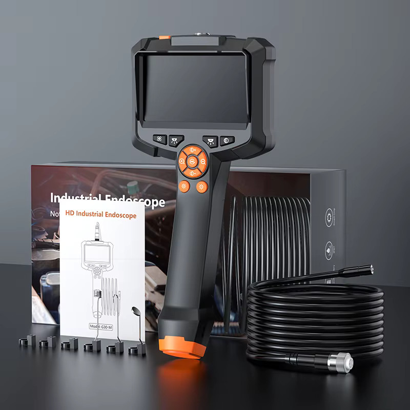INSKAM Industrielle Endoskopkamera mit 4,3 Zoll Display, HD 1080P Einzel-Doppelobjektiv, IP67 wasserdicht und LED-Beleuchtung, Farbe: Schwarz - Bild 4