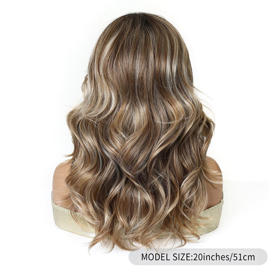EASIHAIR Synthetische Perücke, braun-blond, mittellang gewellt, Damen - Bild 2