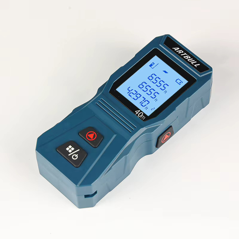 ARTBULL Laser-Entfernungsmesser Mini mit seitlicher Taste in Blau mit Einheiten ft und m - Bild 4
