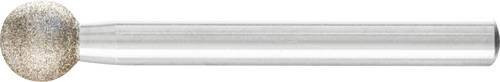 PFERD CBN-Schleifstift Kugel B126 mittel mit Durchmesser 10,0 mm und Schaft-Durchmesser 6 mm in Silber zum Gravieren und Entgraten - Bild 1