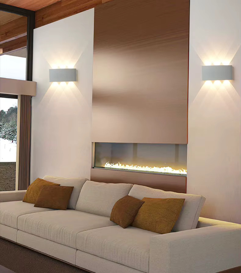 LANGYUE LED Wandlampe IP65 Wasserdicht Modern Up-Down Beleuchtung für Garten, Schlafzimmer und Treppen in Weiß - Bild 3