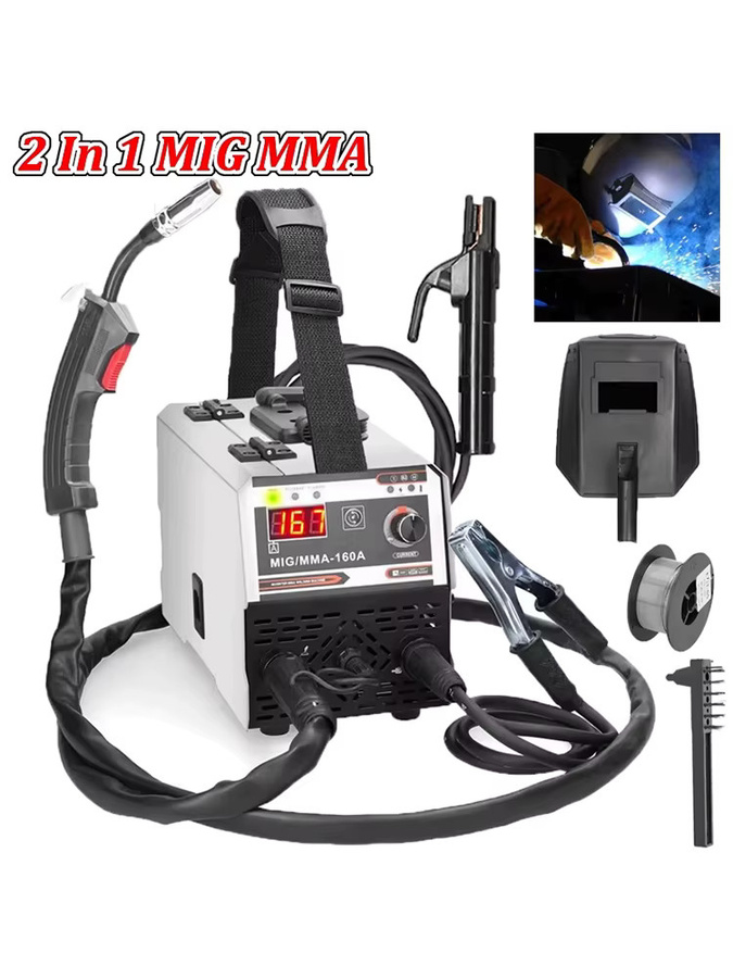 OWJHE 2-in-1 MIG-MMA Schweißgerät mit IGBT-DC-Inverter und automatischer Drahtzuführung für Kontaktschweißen und nicht gasgeschirmtes Lichtbogenschweißen - Bild 7