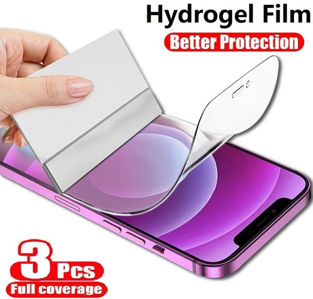 3 Stück transparente Hydrogelfolie Displayschutzfolie für Apple iPhone 6 7 8 Plus und SE 2020 2022 - Bild 1