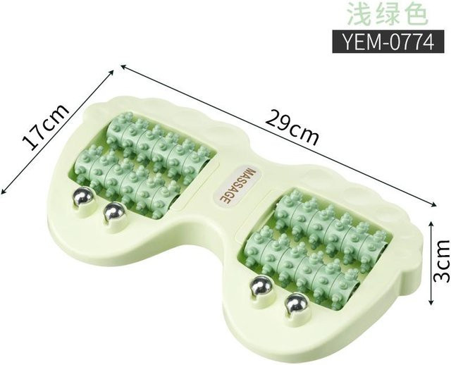 Merall Magnetischer Perlen Fußroller Massager in Grün zur Drucktherapie für Fußgewölbe, Ferse und Muskelschmerzen - Bild 1