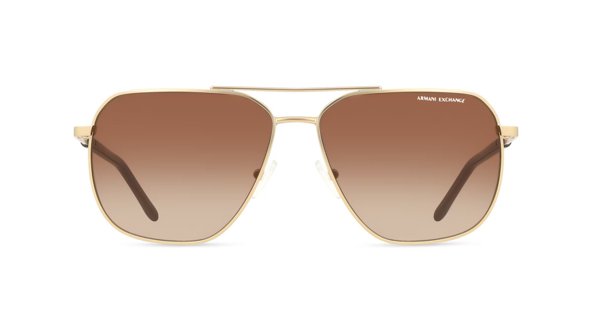 Emporio Armani 0AX2057S Sonnenbrille Pilot, Vollrand, Metall, gold, Herren - Bild 1