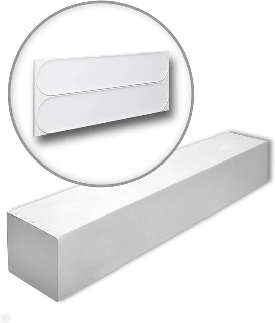 NOEL & MARQUET NMC ARC L-Box ARSTYL 3D Wandpaneele Weiß, 1 Karton mit 9 Paneelen für 3,25 m2 - Bild 1