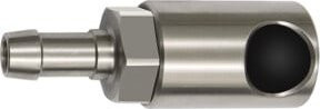 Riegler Druckknopf-Sicherheitskupplung NW 8, ISO 6150 C, Edelstahl, Farbe: Silber, Tülle LW 8 - Bild 1