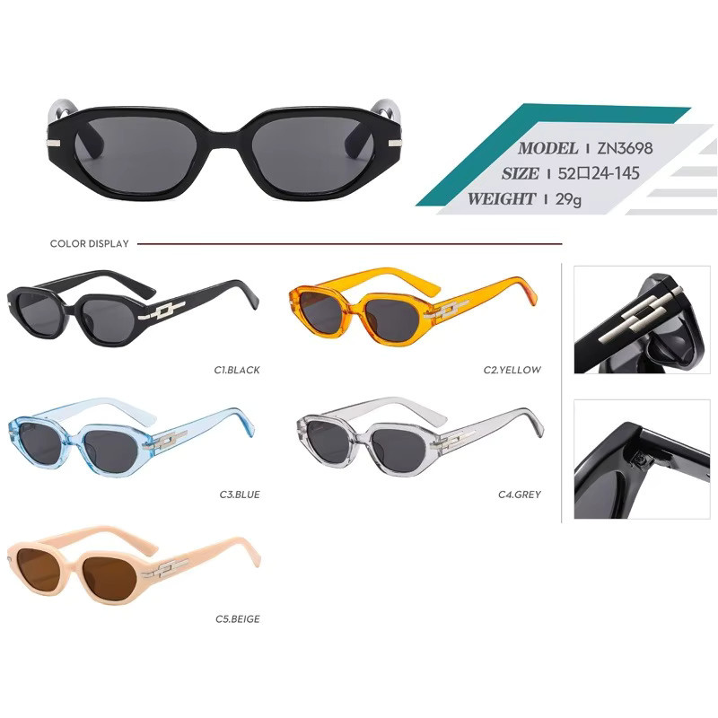 Samjune Cat-Eye Sonnenbrille, Vollrand, Kunststoff, Damen - Bild 4