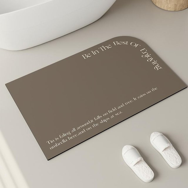 Minimalistische Kieselgur Badezimmer Bodenmatte Wasserabsorbierend und Rutschfest, Farbe: Braun, B/T: 60 x 40 cm - Bild 1