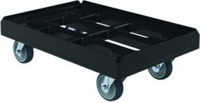 HMH Transportroller BASIC KU RC in Schwarz mit 4 Lenkrollen Ø 100 mm TPE, Breite: 61 cm, Tiefe: 41 cm - Bild 1