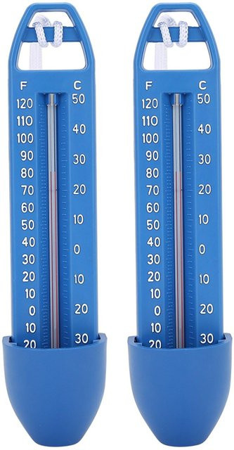 TOMTOP JMS 2er Set Schwimmendes Schwimmbadthermometer für Schwimmbad, SPA, Sauna und heiße Quellen, B/H/T: 16,5 x 3,7 x 3,7 cm - Bild 1
