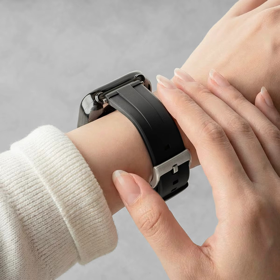 CAOWTAN Uhrenarmband Silikon, Schwarz, Unisex - Bild 5