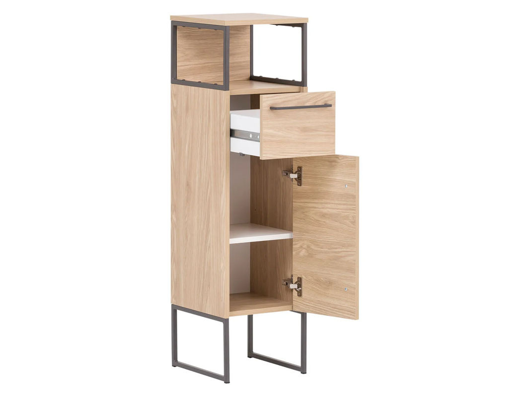 SCHILDMEYER Midischrank Limone Badschrank Eiche hell Nachbildung B/H/T: 30,4 x 112,5 x 33,1 cm - Bild 6