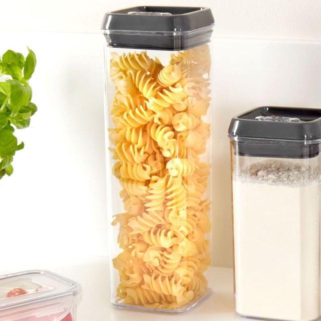 NKD Frischhaltedose mit Hebelverschluss und auslaufsicherem Deckel, Grau/Transparent, 1,9 l - Bild 1