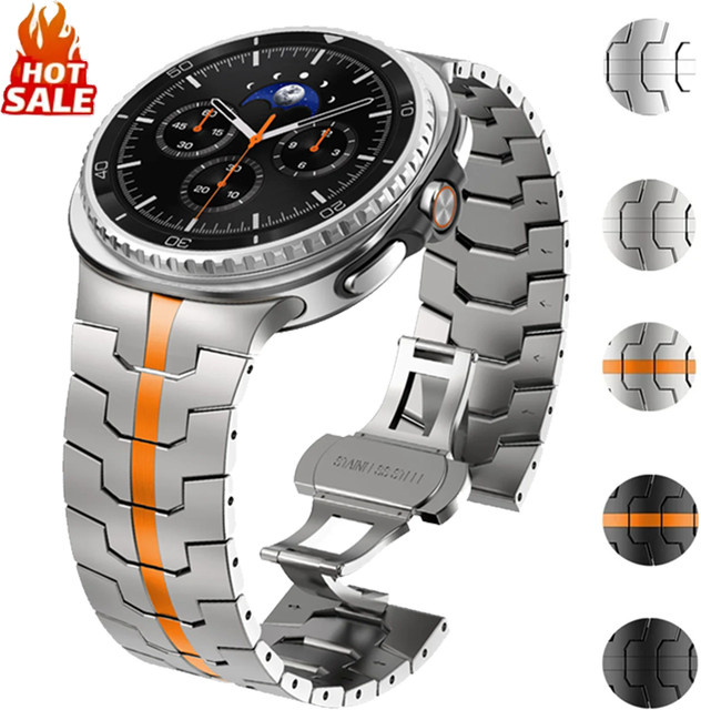Uhrenarmband Edelstahl, Silber, Unisex, für Samsung Galaxy Watch 8 - Bild 1