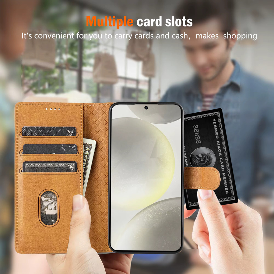Business Leder Handyhülle für Samsung Galaxy S26 Ultra S25 S24 S23 S22 S21 S20 Plus FE Flip Book Card Wallet Cover Etui in Schwarz - Bild 3