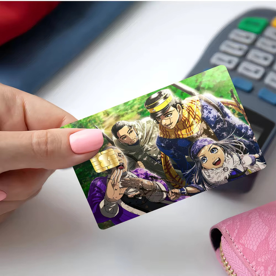 Golden Kamuy Poker Aufkleber in Gold und Multicolour für Kreditkarten und Debitkarten - Bild 4